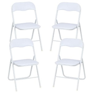 Whizmax Folding Chairs, Outdoor & Indoor Event Portable Metal Folding Chairs with Cushion, Non-Slip Feet Pads Stackable Chairs - 1 of 4