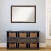 39"x27" Wildwood Narrow Framed Wall Mirror Brown - Amanti Art: Beveled, Rectangular, Polystyrene Frame - 4 of 4