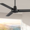 44" Casa Vieja Plaza DC Modern 3 Blade Indoor Outdoor Ceiling Fan with Remote Control Matte Black Damp Rated for Patio Exterior House Home Porch Barn - image 2 of 4