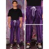INSPIRE CHIC Men's Elastic Waist Nightwear Club Shiny Sequins Joggers - 4 of 4