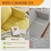 Gericco Loveseat Sofa 56" Mid Century Modern Small Couches for Small Spaces 2-Seat Upholstered Cushion Sofa Couches for Bedroom Apartment - 2 of 4
