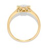 H.J. Namdar 0.11 ct tw Miracle Set Diamond Clover Ring 14K Two Tone Gold Natural Diamonds Size 6 - 3 of 4