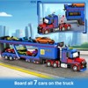 City Transporter Truck Building Set with 7 Cars, 1050pcs STEM Toy, Adjustable Ramp for Kids Aged 8+ - 4 of 4