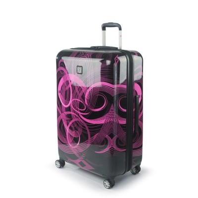 Ful Atomic 20 in. Pink Expandable Spinner Rolling Luggage Suitcase