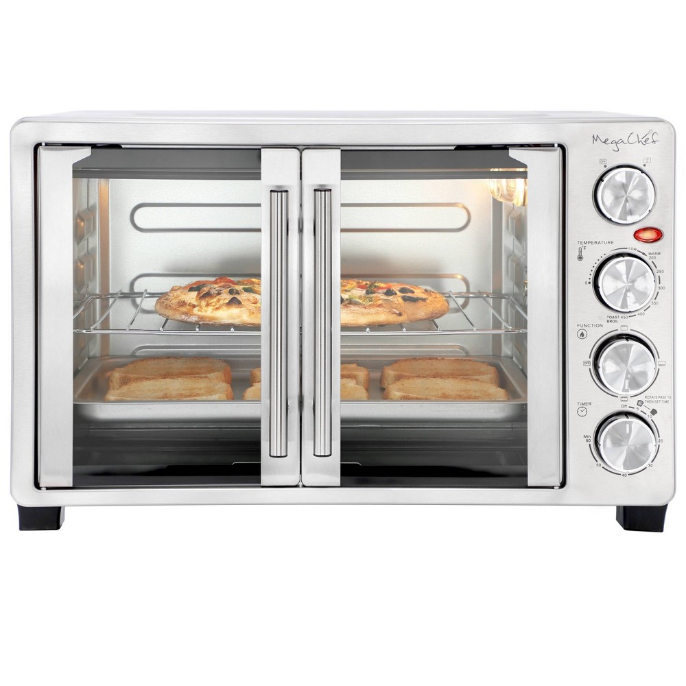 Photos - Mini Oven MegaChef 30L French Door Multi-Function Electric Toaster Oven 