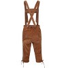 Men's Vintage Suede Embroidered Suspenders Shorts for Costume & Theme Parties - 4 of 4