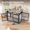 39.4" Dog Crate for Medium & Large Breed, Dog Kennel Furniture, Wooden End Table Pet Cage - 3 of 4