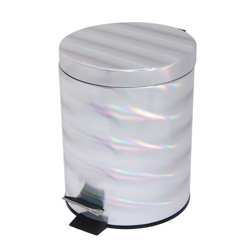 Bath Bliss 5l Bathroom Waste Basket With Slow Close Lid: Tin & Plastic ...