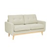 67.7'' Mid-Century Modern Loveseat Tufted Sofa with Wooden Legs and Polyester Upholstery for Living Room or Lounge-The Pop Home - 3 of 4