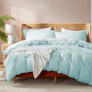 Nestl Soft Double Brushed Microfiber Duvet Cover Set with Button Closure - 1 of 4