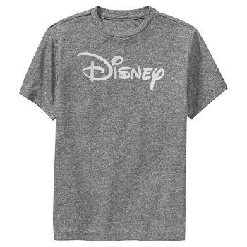 Boy's Disney Simple White Logo Performance Tee