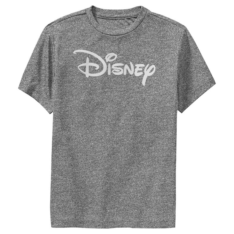 Boy's Disney Simple White Logo Performance Tee, 1 of 5