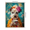Amanti Art Yorkshire Tea Lady by Mowzu  Framed Canvas Wall Art - 3 of 4