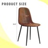 Set of 4 Suede Backrest Dining Chairs for minimalist and Scandinavian style homes, 15.5*16.3*34.5in - 2 of 4