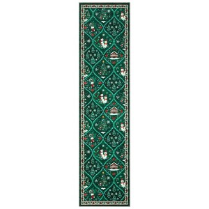 Washable Chirstmas Decorative Living Room Rugs, Winter Holiday Reindeer Snowman Print Dining Room Carpet - 1 of 4
