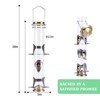 Snynuxx Metal Bird Feeder Tube Hanging Wild Bird Seed Feeder,Steel Hanger Great for Attracting Birds (Bronze) - 4 of 4
