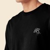 Dalix UFO Embroidered Cotton Classic Fit Long Sleeve Crewneck Tee Shirt Mens - 4 of 4