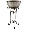 Vintiquewise Galvanized Metal Standing Beverage Cooler Tub with Liner - 3 of 4