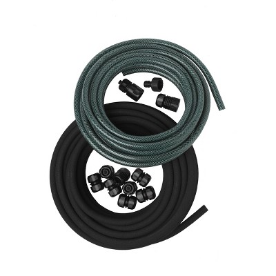 Snip-n-Drip Soaker Hose System, Drip Irrigation With Fittings 1/2 Inch by 50-Feet Includes Quick Connect - GARDENER'S SUPPLY CO.