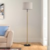 DOMETOUR Matte Black+Gold Industrial Floor Lamp for Living Room/Bedroom/Office, Beige Shade, Tall Standing Lamp (Bulb Not Included) - 4 of 4