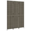 vidaXL Room Divider 3 Panels Gray Poly Rattan – Foldable Privacy Screen with Powder-Coated Steel Frame for Indoor/Outdoor Use – Max Size 57.9"x78.7" - 4 of 4