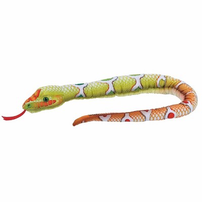 Wild Republic Vibe Brights 54" Plush Snake with Lights & Sound - Green