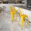 Flash Furniture Commercial Grade 24" High Metal Indoor-Outdoor Counter Height Stool with Back - 2 of 4