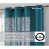 HLC.ME Abbey Faux Linen Textured Semi Sheer Privacy Light Filtering Window Grommet Thick Curtain Panels, Set of 2 - 2 of 4