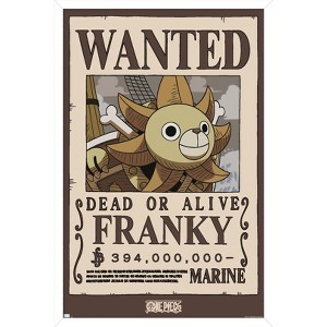 Trends International One Piece - Franky Wanted Poster Framed Wall Poster Prints - 1 of 4