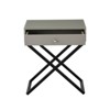 NicBex Modern Nightstand with X-Shaped Metal Legs Minimalist Bedside Table with Single Drawer End Table for Bedroom, Living Room - 3 of 4