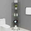 Breighton Home 60.25" Designs2Go Classic Glass 5 Tier Corner Tower Glass/Chrome: Tempered Shelves, No-Tool Setup - image 4 of 4