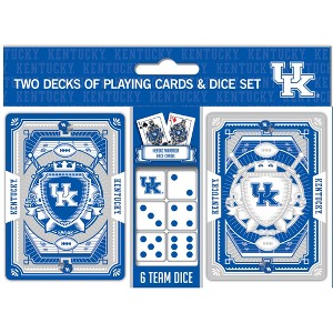 MasterPieces Officially Licensed NCAA Kentucky Wildcats 2-Pack Playing cards & Dice set for Adults - 1 of 4