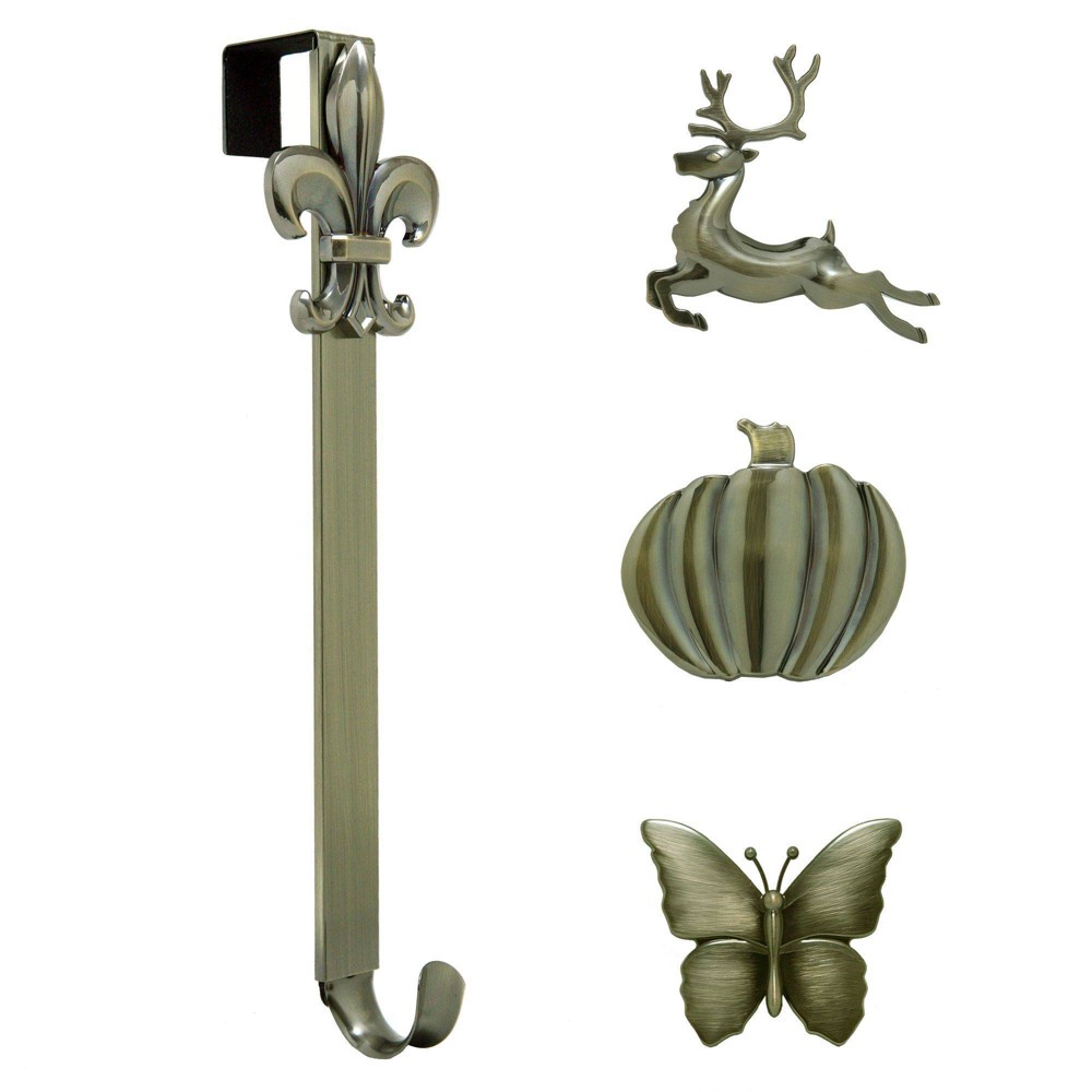 Photos - Other Decoration Adjustable Wreath Hanger with Butterfly/Reindeer/Pumpkin/Fleur de Lis Icon