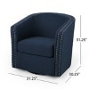 GDFStudio Leily Contemporary Fabric Swivel Club Chair - 3 of 4