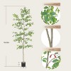 Artificial PVC Money Tree with Realistic Leaves and Plastic Planter for Home Office Living Room Bedroom Foyer Porch Decor - 2 of 3