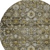 Brown And Beige Oriental Washable Indoor Outdoor Area Rug - 4 of 4