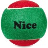 Zanies Naughty or Nice Tennis Dog Toy Balls (Pack of 6) - 3 of 4