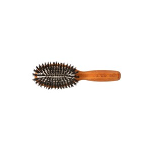Bass Brushes Shine & Condition Hair Brush with 100% Premium Natural Bristle FIRM Pure Bamboo Handle Small Oval - 1 of 4