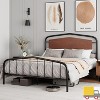 Garvee Bed Frame with Rustic Wooden Headboard and Footboard, Heavy Duty Metal Platform, 12" Under Bed Storage, Noise-Free, No Box Spring Needed - 3 of 4