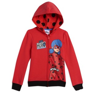 Miraculous Ladybug Girls Zip Up Hoodie Little Kid to Big Kid  - 1 of 4