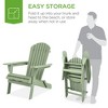 Best Choice Products Folding Adirondack Chair Outdoor, Wooden Accent Lounge Furniture w/ 350lb Capacity - 3 of 4