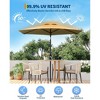10FT Outdoor Patio Umbrella with 8 Sturdy Ribs, Table Umbrella with Push Button Tilt and Crank, UV Protection Waterproof (Yellow) - 3 of 4