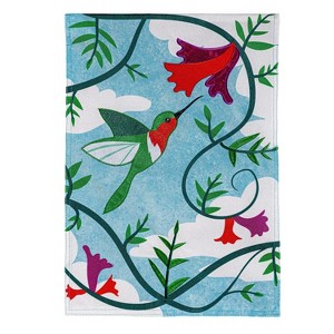 Hummingbird Linen Garden Flag - 1 of 3