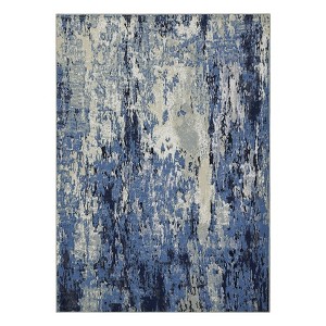 Washable Modern Abstract Rug Non Slip Low Pile Rug Soft Contemporary Throw Floor Cover Foldable Indoor Carpet for Living Room Bedroom - 1 of 4