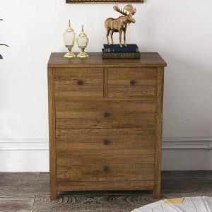 Wooden Drawer Chest 5 Storage Drawers Cabinet Storage Cabinet Furniture Organizer Living Room Storage Cabinet - 1 of 1