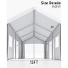 13x20 Ft Carport, Car Port with 180g PE Tarp, Roll-Up Doors, and 4 Windows, for Sedans, Bass Boats, Motos, ATVs, and SUVs - 2 of 4