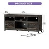 Farmhouse TV Stand for 65 Inch TVs, LED Entertainment Center with Cabinets, Power Outlet , Media Console for Living Room,Dark Rustic Oak - 2 of 4