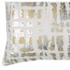 14"X26" Oversized Geometric Poly Filled Lumbar Throw Pillow Silver/Gold - Rizzy Home: Abstract Design, Indoor Use, Removable Cover - 3 of 3