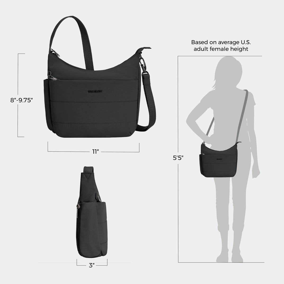 Travelon Anti-Theft Roam Medium Crossbody - thumbnail 5