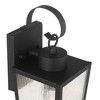 John Timberland Thebes 13 1/4" High Farmhouse Rustic Outdoor Wall Light Fixture Mount Porch House Weatherproof Textured Black Finish Clear Glass Shade - 3 of 4